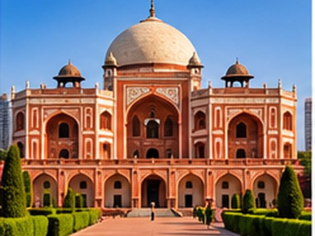 A domed Mughal monument in Delhi