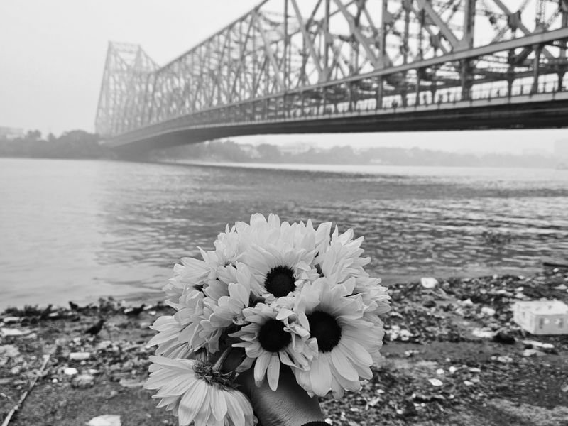 The Howrah Bridge over the Hooghly in Kolkata