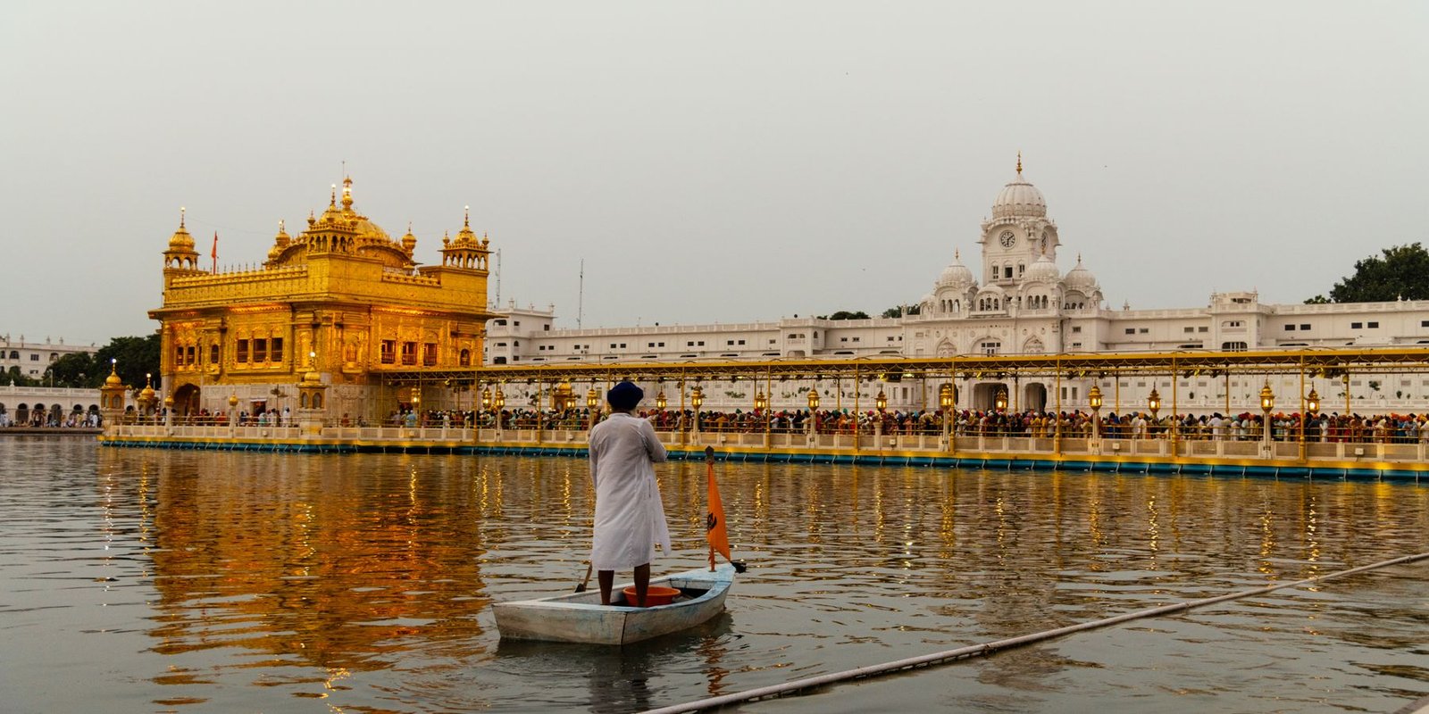 The Golden Temple at Amritsar across the pool