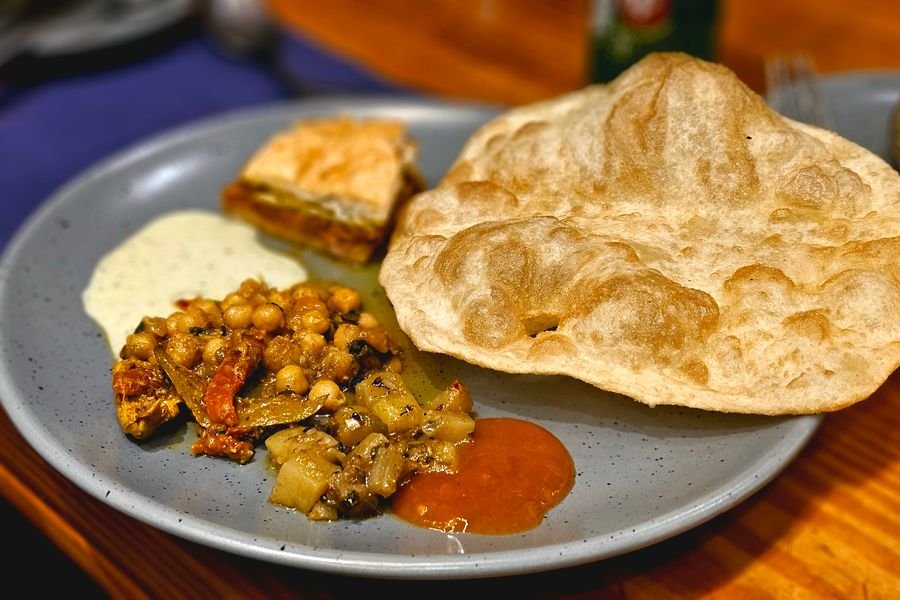 A plate of chole bhature