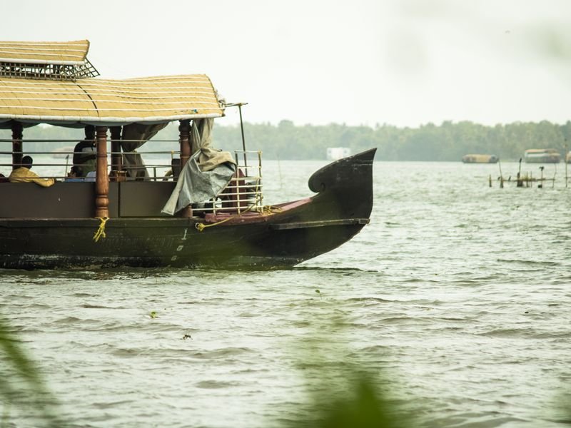 A Kerala houseboat on the backwaters